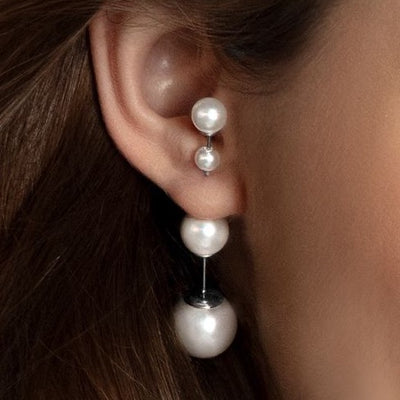 Cocktail Earrings with Pearls - Lilou Paris US