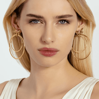 Double Dragonfly Hoops - Lilou Paris US