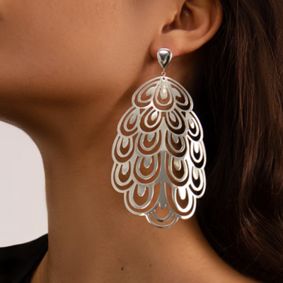 Peacock Earrings XL