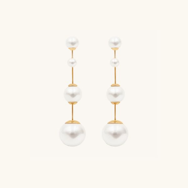 Cocktail Earrings with Pearls - Lilou Paris US