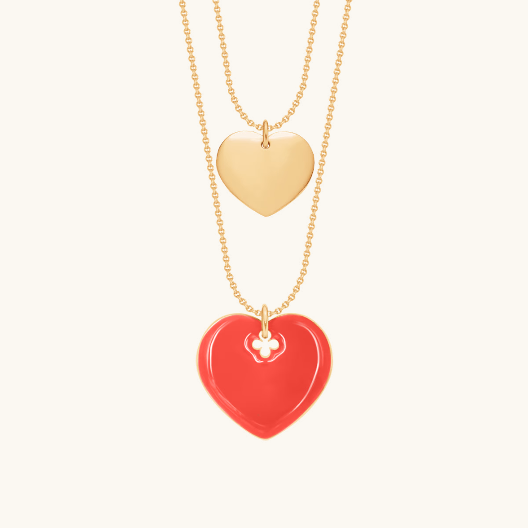 Pair of Hearts Necklace Set - Lilou Paris US