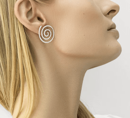 Spiral Zircon Earrings - Lilou Paris US