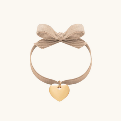 Ribbon Heart Charm Bracelet - Lilou Paris US