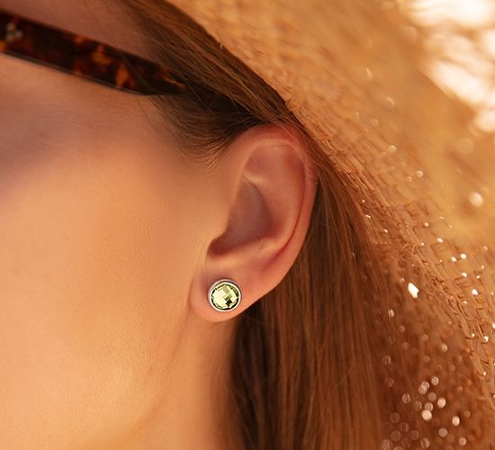 'One' Earrings Green Quartz - Lilou Paris US