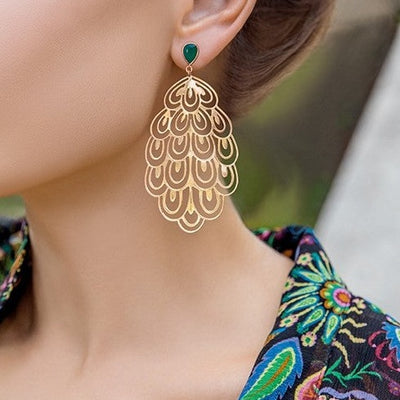 Peacock earrings - Lilou Paris US